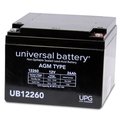 Upg Sealed Lead Acid Battery, 12 V, 26Ah, UB12260, I2 Internal Thread Terminal, AGM Type 40598